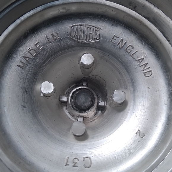 2 ANTHEL  SILVER PLATED TRIPLE  DETACHABLE CANDLE - Picture 5 of 5